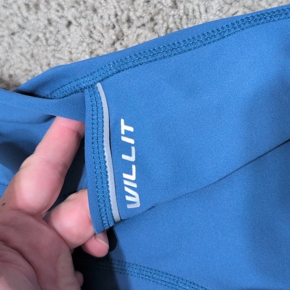 Willit Men's Yoga Or Baselayer Training Pants Teal Size Large Side Pockets - Picture 5 of 8